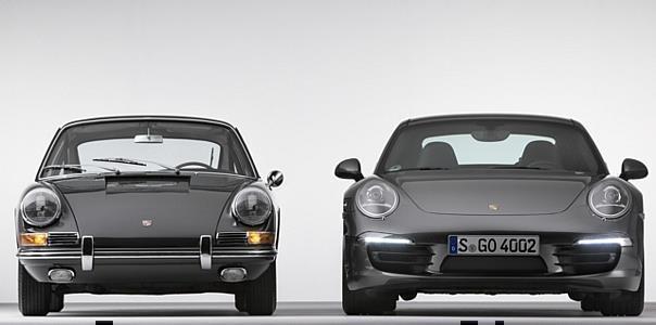 Porsche 911 Carrera 4S Coupé und Porsche 911 2.0 Coupé (Baujahr 1964)